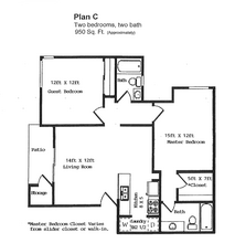 Two Bedroom Two Bath 356F floor plan